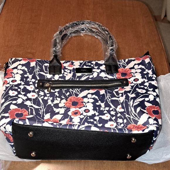 Trina Turk Floral Black and Red Women's Bag - Picture 1 of 11